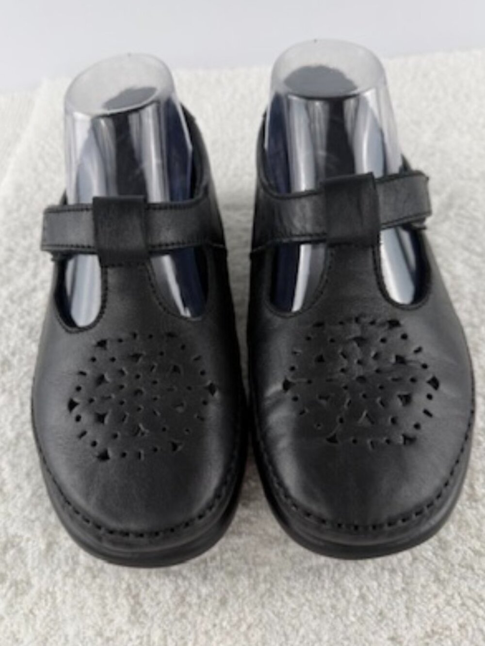 SAS Tripad Comfort Black Leather Mary Jane Shoes Women Size 7W Wide